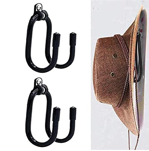 Pmsanzay Cowboy Hat Rack Hat Holder Hat Organizer Hat Display Hat Hooks Hat storage Hat Wall Mount - Easy to Install - Screws Included - Easily Adjustable - Fit Any Hat - 2 Pack