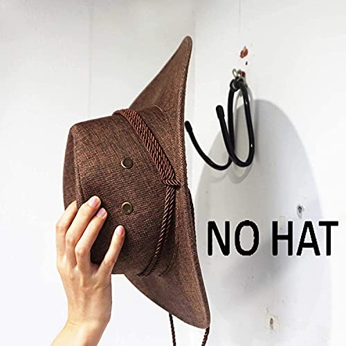 Pmsanzay Cowboy Hat Rack Hat Holder Hat Organizer Hat Display Hat Hooks Hat storage Hat Wall Mount - Easy to Install - Screws Included - Easily Adjustable - Fit Any Hat - 2 Pack