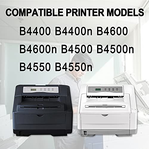 B4400 43502301 Toner Cartridge (Black,2 Pack) Replacement for OKI B4400 B4400n B4600 B4600n B4500 B4500n B4550 B4550n Toner Kit Printer