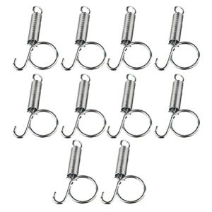 hemobllo 10pcs metal finger spring latch hook for fixing pet cage door for wire rabbit cages doors bunnies rodents hamsters squirrels birds