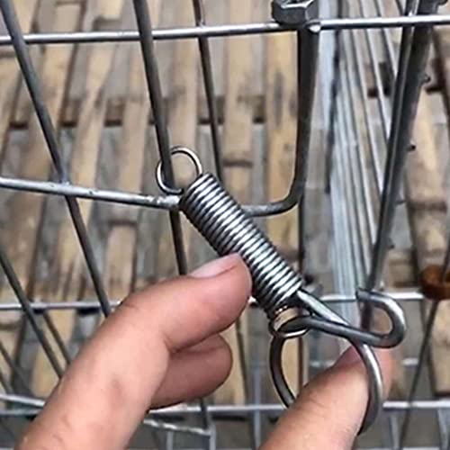 Hemobllo 10PCS Metal Finger Spring Latch Hook for Fixing Pet Cage Door for Wire Rabbit Cages Doors Bunnies Rodents Hamsters Squirrels Birds