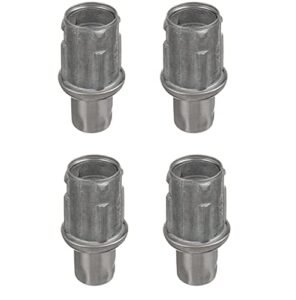 stainless steel adjustable bullet feet for 1-5/8" o.d tubing | set of 4