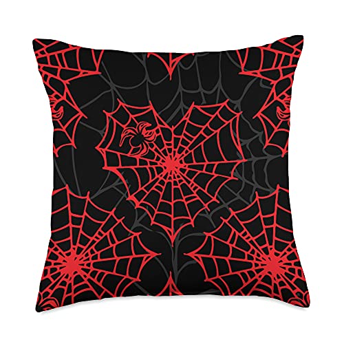 Zone - 365 Spider Valentines Day Fan Cute Heart Spiderweb Gothic Goth Valentines Day Throw Pillow, 18x18, Multicolor