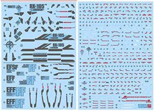 ansai high precision decals decal for hguc 1/144 xi vs penelope scale model kit sticker (h35 (2 sheets))