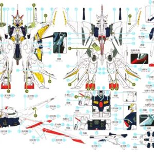 ANSAI High Precision Decals Decal for HGUC 1/144 XI VS Penelope Scale Model kit Sticker (H35 (2 Sheets))