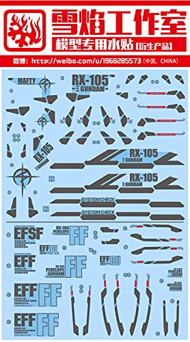 ANSAI High Precision Decals Decal for HGUC 1/144 XI VS Penelope Scale Model kit Sticker (H35 (2 Sheets))