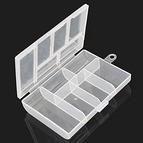 TsuenWan 6 Grids Plastic Organizer Box Storage Container Jewelry Box for Beads Art DIY Crafts Jewelry Fishing Tackles