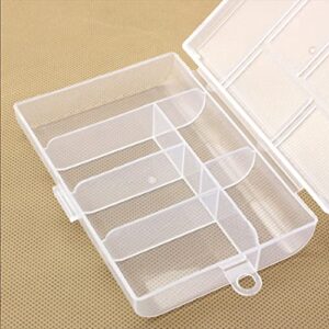 TsuenWan 6 Grids Plastic Organizer Box Storage Container Jewelry Box for Beads Art DIY Crafts Jewelry Fishing Tackles