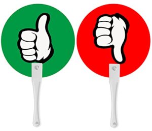 thumbs up/thumbs down paddles 24 packs for classroom voting, teacher classroom event supplies and teacher student interaction signs
