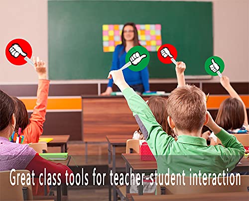 Thumbs Up/Thumbs Down Paddles 24 Packs for Classroom Voting, Teacher Classroom Event Supplies and Teacher Student Interaction Signs