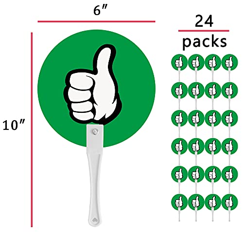 Thumbs Up/Thumbs Down Paddles 24 Packs for Classroom Voting, Teacher Classroom Event Supplies and Teacher Student Interaction Signs