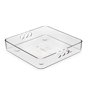 yumbox chop chop clear square serving tray - coordinate with yumbox chop chop food prep collection