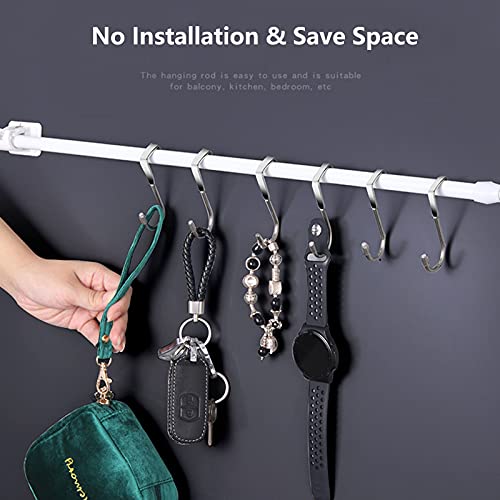 Shower Door Hooks(４-Pack), Over Door Hooks, Towel Hooks for Bathroom Frameless Glass Shower Door, Cabinet Door Hook, Silver