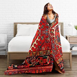 Beach Surfers Iran Persian Oriental Iranian Ethnic Traditional Tribal Throw Blanket Fleece Flannel Blanket Lightweight Cozy Plush Blanket 3D Graphic Printed Blankets for Sofa Couch 80"x60"