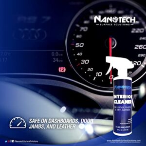 Nanotech Surface Solutions Interior Cleaner - All Purpose Interior Detailer - Car Dashboards, Leather, Vinyl, Plastic, Metal - Cleans Without Leaving Greasy Finish (16 Oz.)