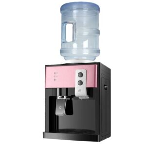 countertop water dispenser - electric hot and cold water cooler dispenser for home office use 110v hot/cold top loading countertop water cooler dispenser (rose gold)