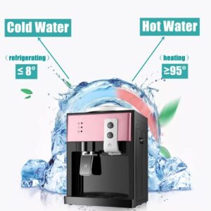 Countertop Water Dispenser - Electric Hot and Cold Water Cooler Dispenser for Home Office Use 110V Hot/Cold Top Loading Countertop Water Cooler Dispenser (Rose Gold)