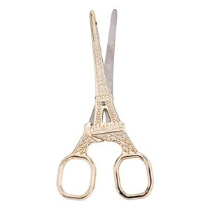 sunnyclue 5.5inch sewing scissors vintage stainless steel european tower scissors for fabric & paper cutting craft threading household daily use cross-stitch, light gold
