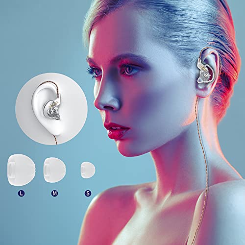 GK GST Headphones in Ear HiFi 1DD 1BA Deep Bass Earbuds with B Pin Detachable Cables, Noise-Isolating Earbuds(Microphone)