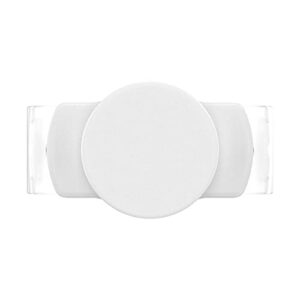 PopSockets Phone Grip Slide for Phones and Cases, Sliding Phone Grip with Expanding Kickstand, Square Edges - White