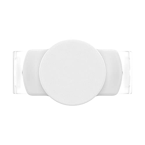 PopSockets Phone Grip Slide for Phones and Cases, Sliding Phone Grip with Expanding Kickstand, Square Edges - White