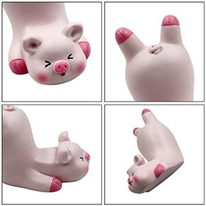 LEOMOSTE Cute Lovely Pink Pig Cell Phone Stand Holder Desktop Tablet Office Decor Home Ornament, Compatible with 4-8inch Smartphone