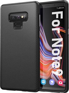 rayboen for samsung galaxy note 9 case, dual defender durable designed shockproof anti-scratch phone case, dual layer heavy duty protection cover for samsung galaxy note 9 6.4 inch,black