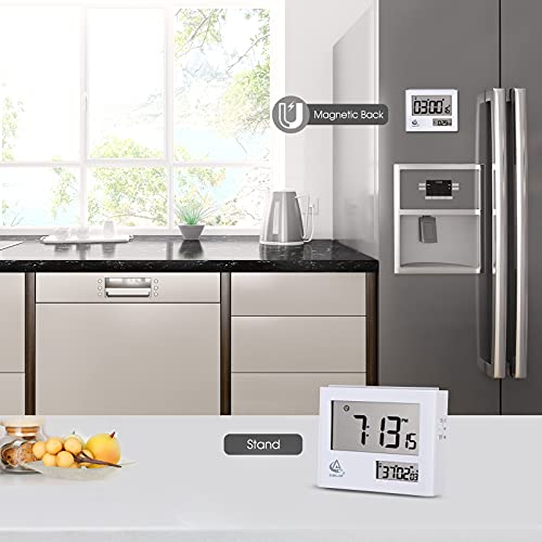 A AIMILAR Dual Screen Pomodoro Timer Clock - Digital Countdown Kitchen Interval Timer with Alarm Clock Pomodoro 25, 5 Minute Adjustable Productivity Timer for Cooking, Classroom, Kids, Fitness