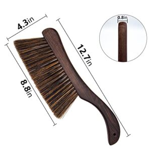 VMVN Bed Brush Hand Broom for Cleaning,Soft Bristles Dusting Brush,Counter Duster with Wooden Handle,Comfort for Car,Bed,Couch,Draft,Furniture,Clothes,13 inch Length