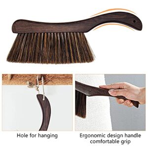 VMVN Bed Brush Hand Broom for Cleaning,Soft Bristles Dusting Brush,Counter Duster with Wooden Handle,Comfort for Car,Bed,Couch,Draft,Furniture,Clothes,13 inch Length