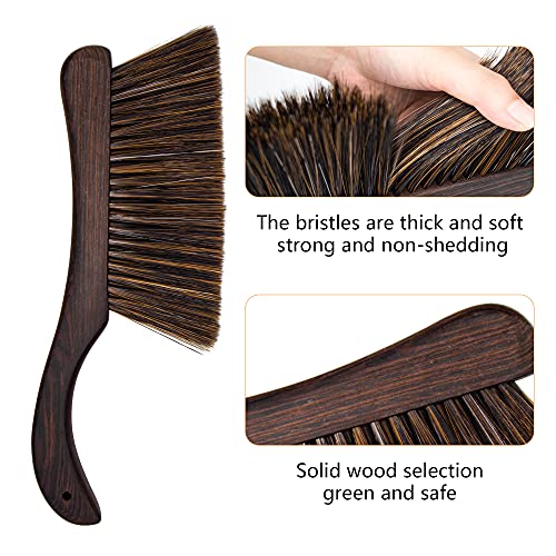 VMVN Bed Brush Hand Broom for Cleaning,Soft Bristles Dusting Brush,Counter Duster with Wooden Handle,Comfort for Car,Bed,Couch,Draft,Furniture,Clothes,13 inch Length