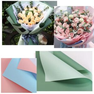 JOSON 30 sheets/6 color Double sided flower wrapping paper gift packaging Floral Arrangements DIYcraft project 23X23in(58x58cm)