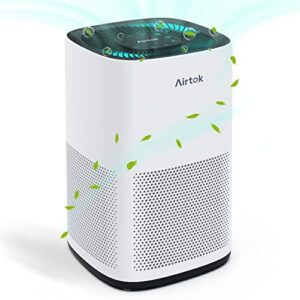 airtok air purifiers for home bedroom up to 793 sq. ft, h13 hepa filter 99.9% effectively removal large room for wildfire smoke dust pet dander | ozone-free- white