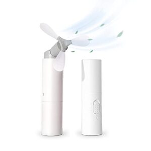 shinic usb mini fan, portable table fan, 3 blades, rechargeable mini fan, with strong wind, pocket fan long lasting, 7-13 working hours mini handheld fan battery operated for outdoor with power bank