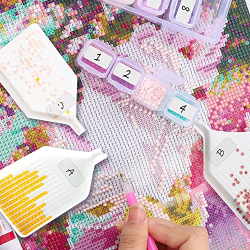 TiGilt Diamond Painting Accessories Labels - for Diamond Painting Storage Bead Containers, Diamond Art Accessories Tools – Self-Adhesive Removable Writable White Stickers for Name, Number | 2-Roll