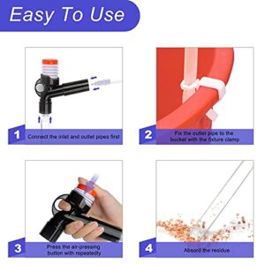 Hachtecpet Aquarium Gravel Vacuum Cleaner: Quick Fish Tank Siphon Cleaning with Algae Scrapers Air-Pressing Button Water Changer kit for Water Changing | Sand Cleaner