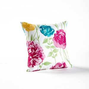the lakeside collection watercolor blooms bedding, accent pillow, multicolor