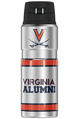 THERMOS University of Virginia OFFICIAL Alumni STAINLESS KING Stainless Steel Drink Bottle, Vacuum insulated & Double Wall, 24oz