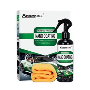 malcm 2022 nano ceramic coated spray, ultimate ceramic coating spray - washless car polish super hydrophobic polish & polymer paint sealer details-300ml