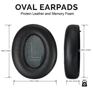 Life 2 Earpads – defean Ear Cushion Softer Protein Leather Replacement Ear Pads Compatible with Anker Soundcore Life 2 / Q20 / Q20+ / Q20 BT Headset, Softer Leather,High-Density Noise Cancelling Foam