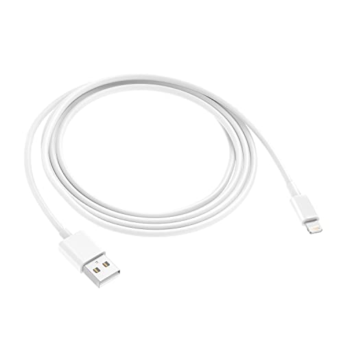 MFi Certified 6.6 Feet/2 Meter PD Fast Charging Type C to Lightning Cable Cord Compatible with iPhone 14 Pro Max Plus 13 12 11 Xs XR X 8 7 6 5 iPad iPod Airpods [White] [2-Packs]