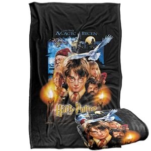 harry potter movie poster silky touch super soft throw blanket 36" x 58"