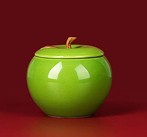 Mozacona Ceramic Apple Shape Container Food Storage Jar with Lid