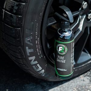 ExoForma Tire Shine - Solvent Based Durable Tire Dressing, Easy to Apply & Lasts Weeks On Tires, Leaves Behind a Matte & Satin Deep Black Look