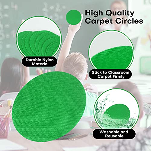 Bwlky 50Pcs Carpet Markers Classroom Carpet Floor Dots Circles Spots for Kids, Students, Teachers, Preschool Kindergarten, Education Supplies, Green