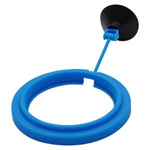 zhuohai fish feeding ring floating food feeder circle with suction cup easy to install aquarium (round)