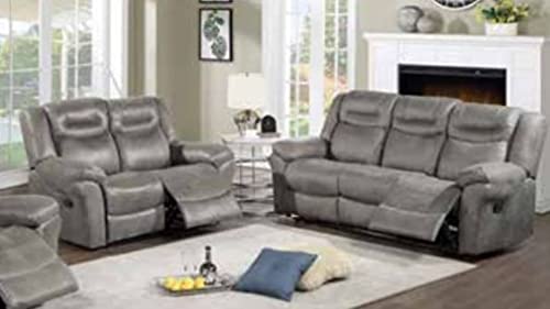 Hollywood Decor Odder Power Recliner Sofa Featuring Built-in USB Charger in Slate Gray Breathable Leatherette