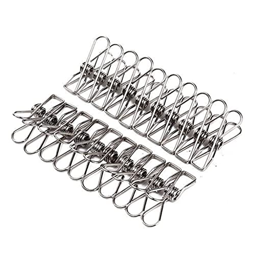 UXZDX Multi-Purpose Stainless Steel Clothespins, Stainless Steel Household Clothespins, Silver (Color : Silver)