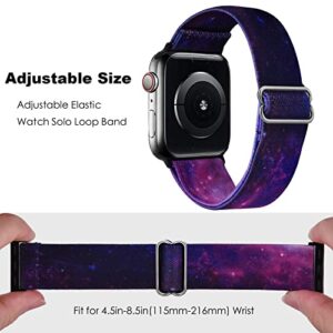 MOFREE Stretchy Strap Compatible for 40mm Apple Watch Band 41mm/40mm/38mm Series 7/6/SE/5 Adjustable Nylon Sport Women Men Printed Strap for iWatch Series 4/3/2/1 38mm/40mm Replacement Galaxy