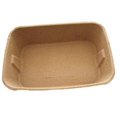 Twlead Disposable Cat Litter Box (5 Pack of Trays) Eco Friendly 100% Recycled Paper Cat Tray,16.14 X11.81X3.94 Inch (Brown)